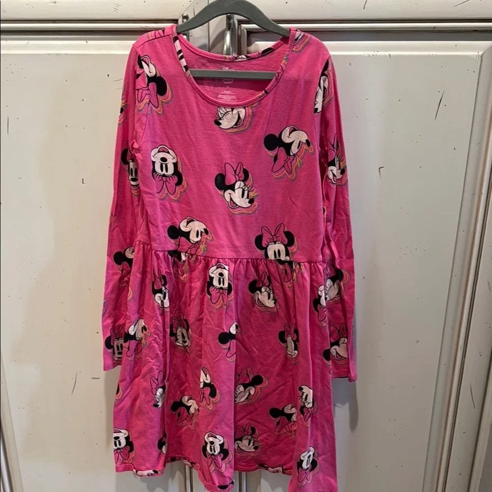 Like new Disney Pink Dress with Minnie Mouse Print - Picture 1 of 3